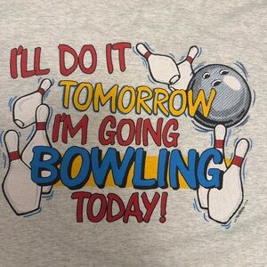 Funny Bowling Graphic Tee XL 🎳